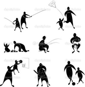 A-set-of-icons-father-and-son-play