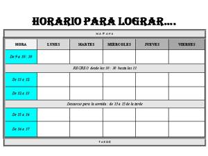 Organiza bien tu tiempo y se disciplinado en respetarlo, recuerda que es el recurso más valioso con el que cuentas.